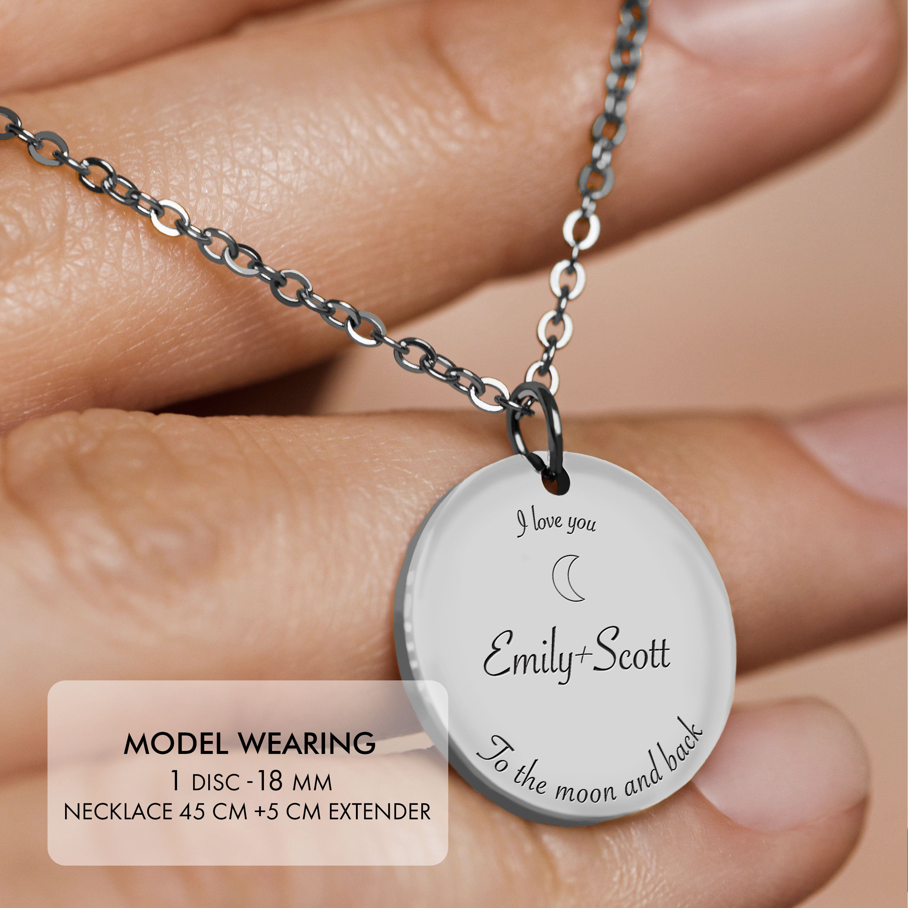 Custom Disk Couple Necklace