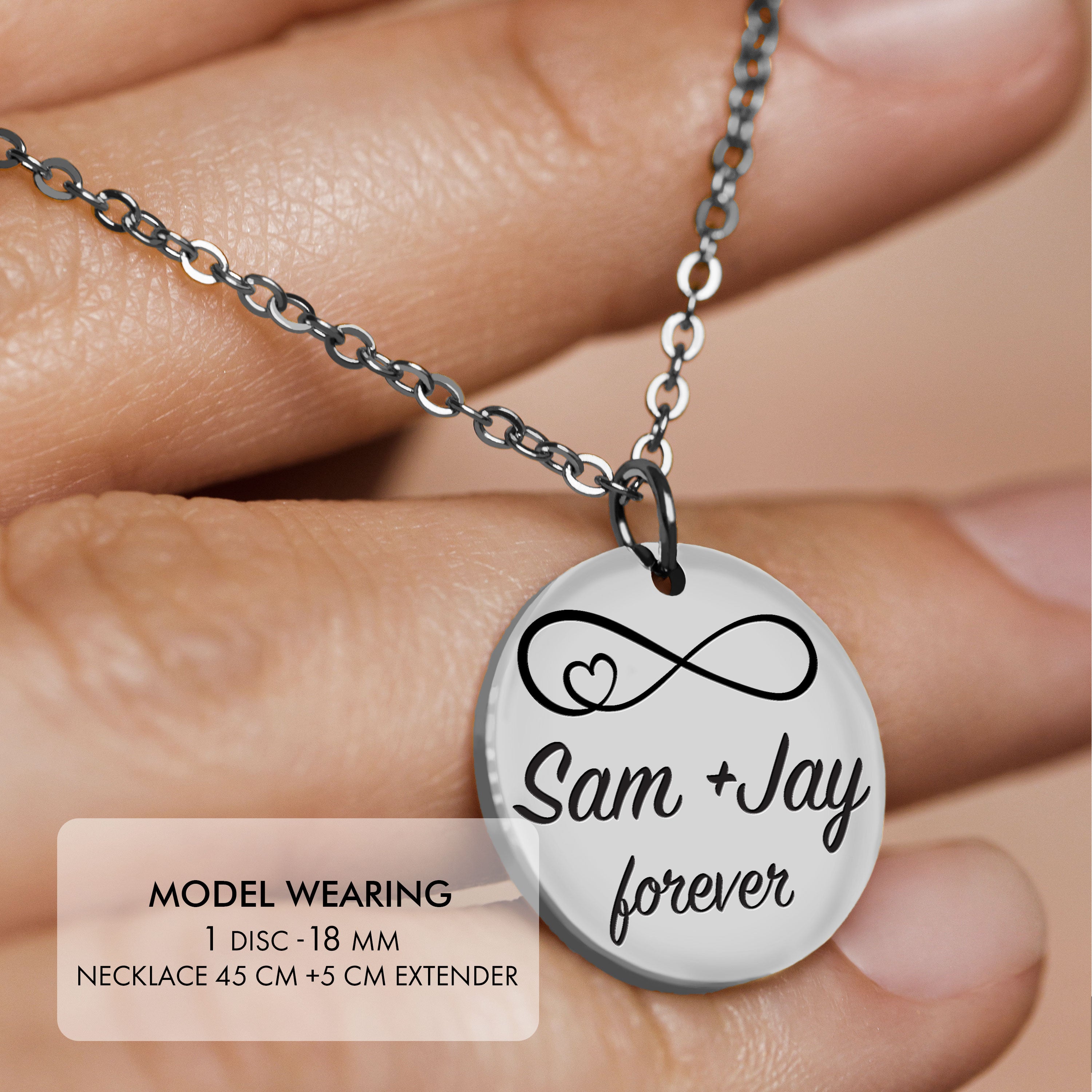 Custom Disk Couple Necklace