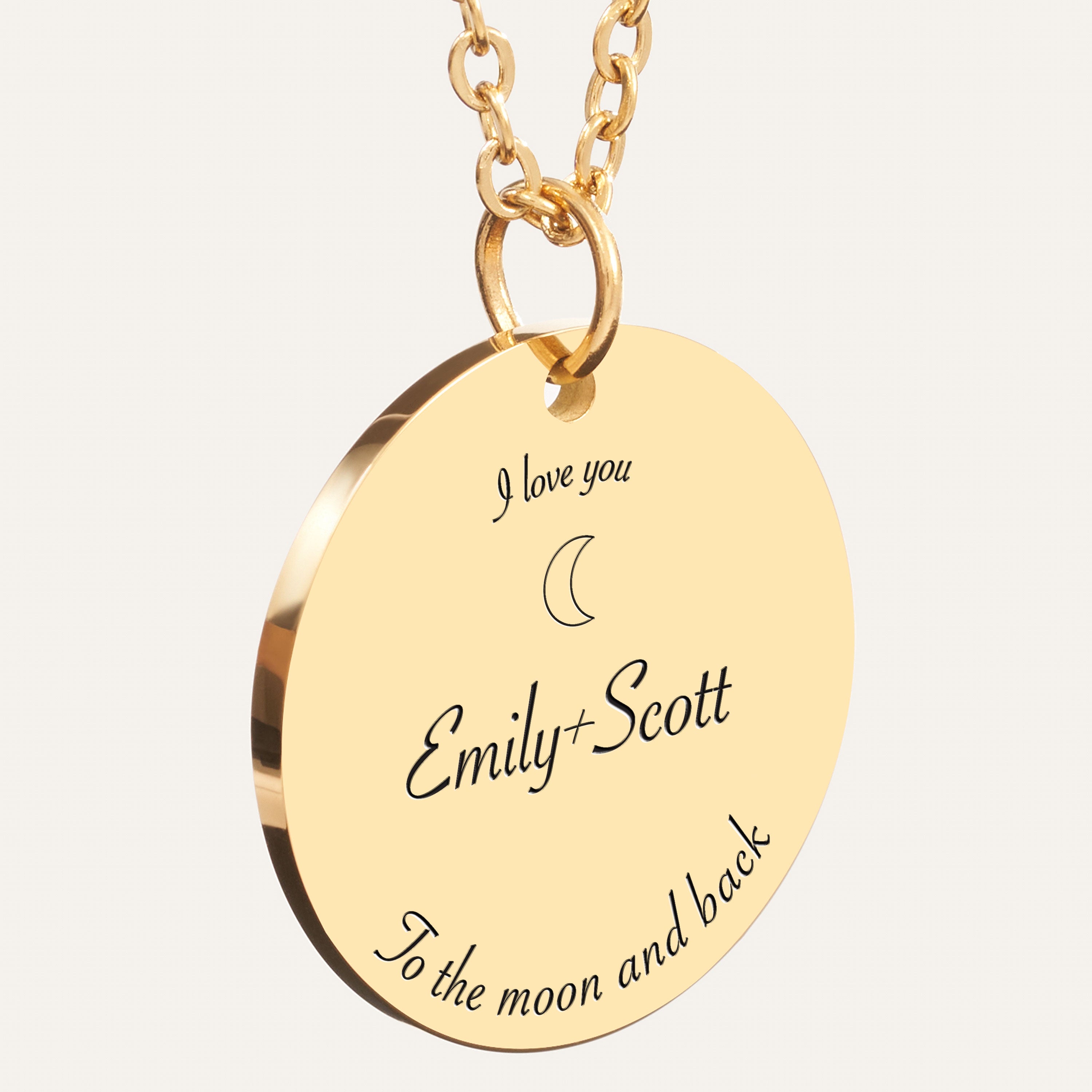 Custom Disk Couple Necklace