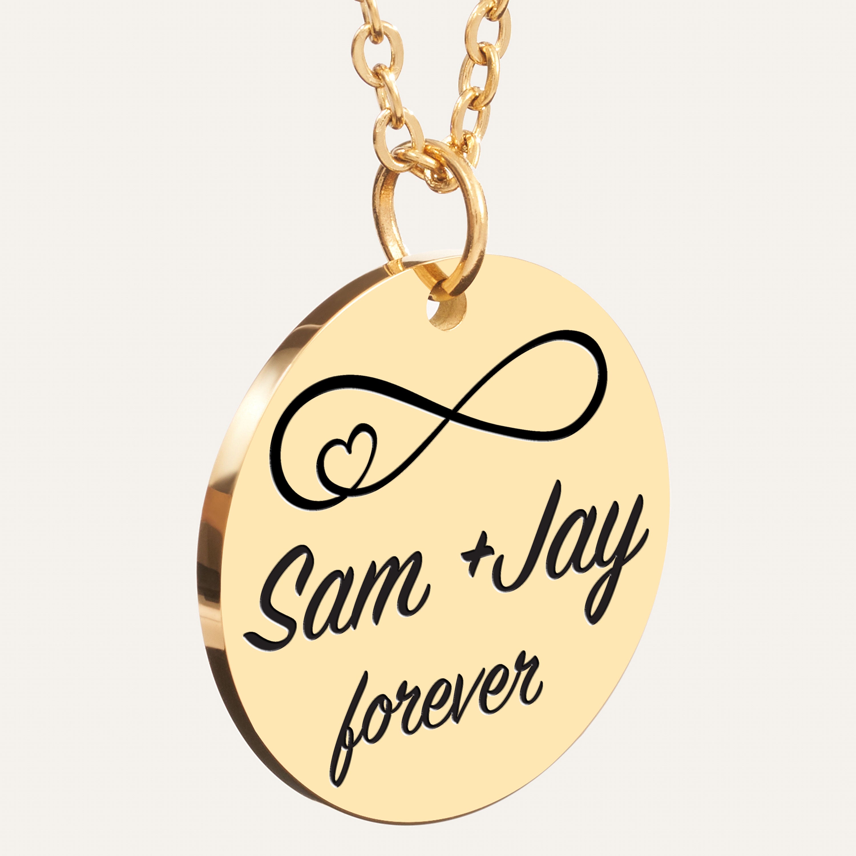 Custom Disk Couple Necklace