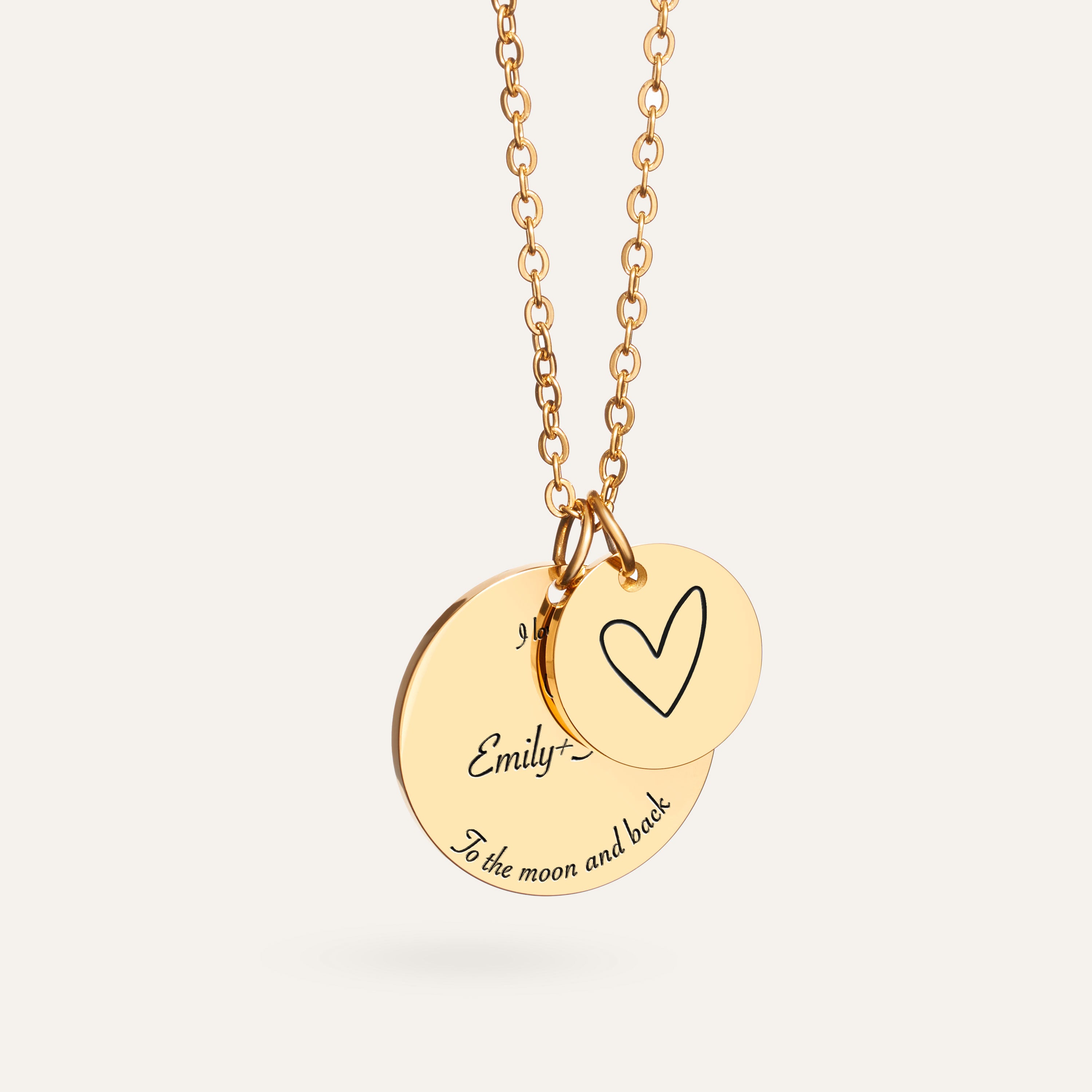 Custom Disk Couple Necklace