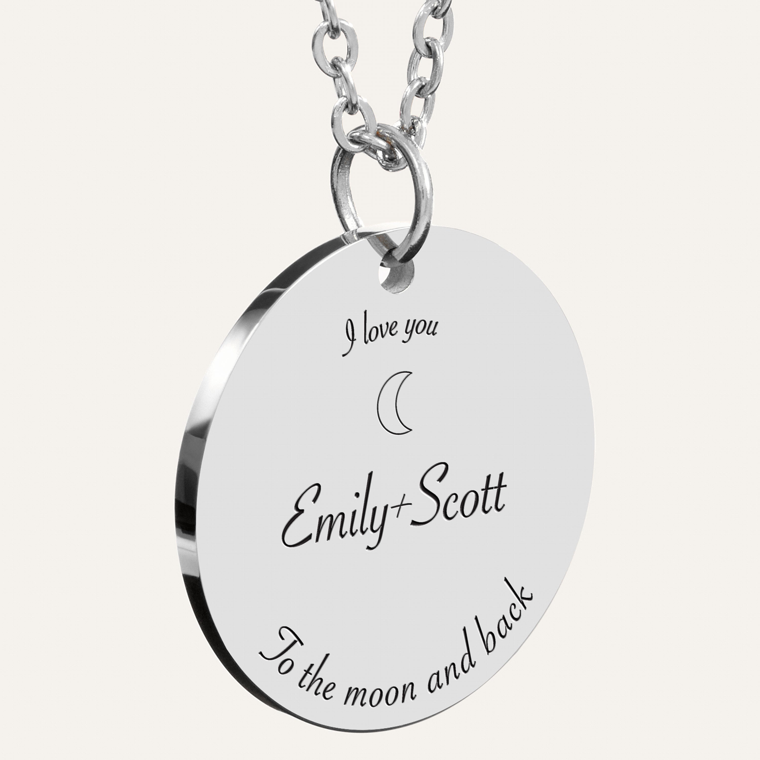 Custom Disk Couple Necklace