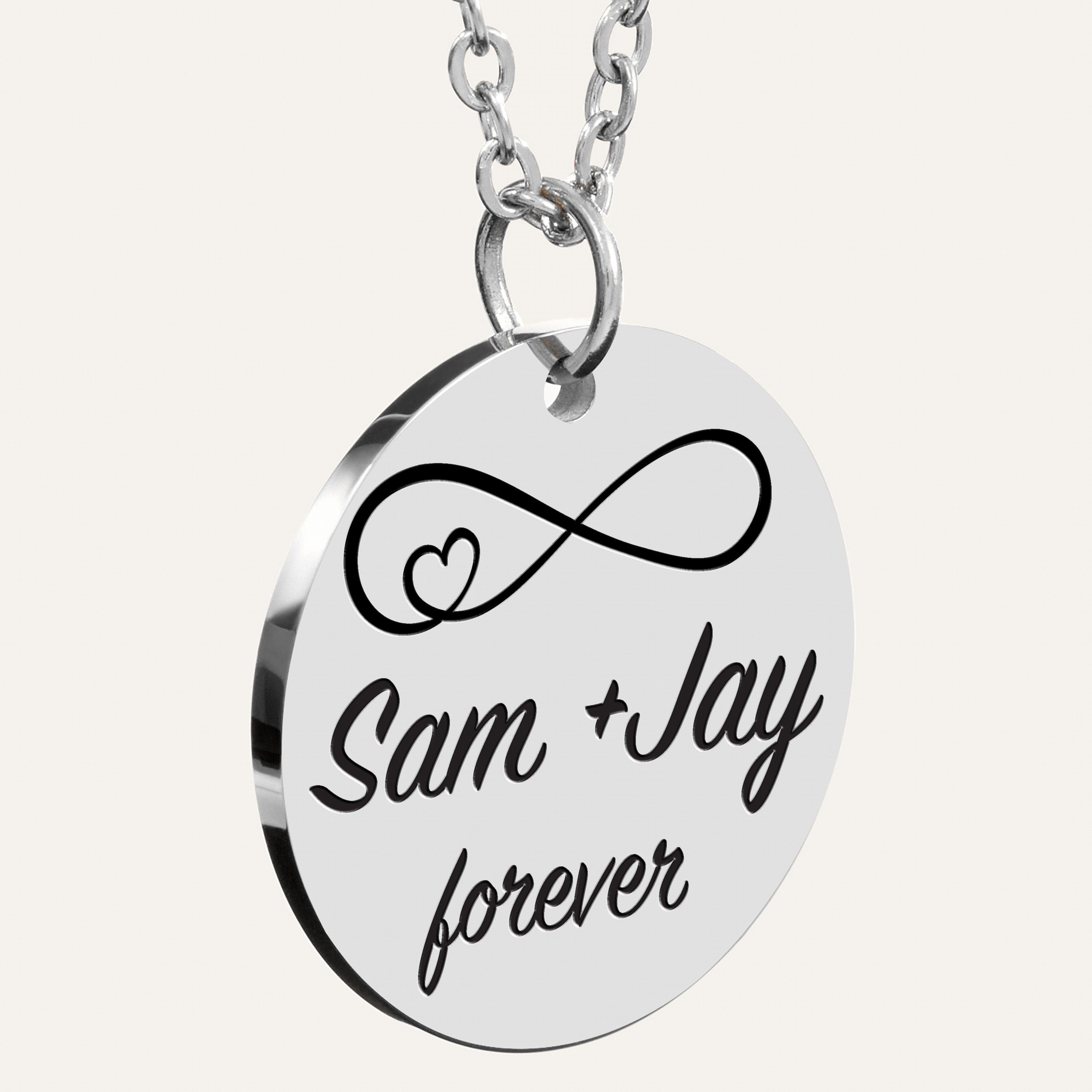 Custom Disk Couple Necklace