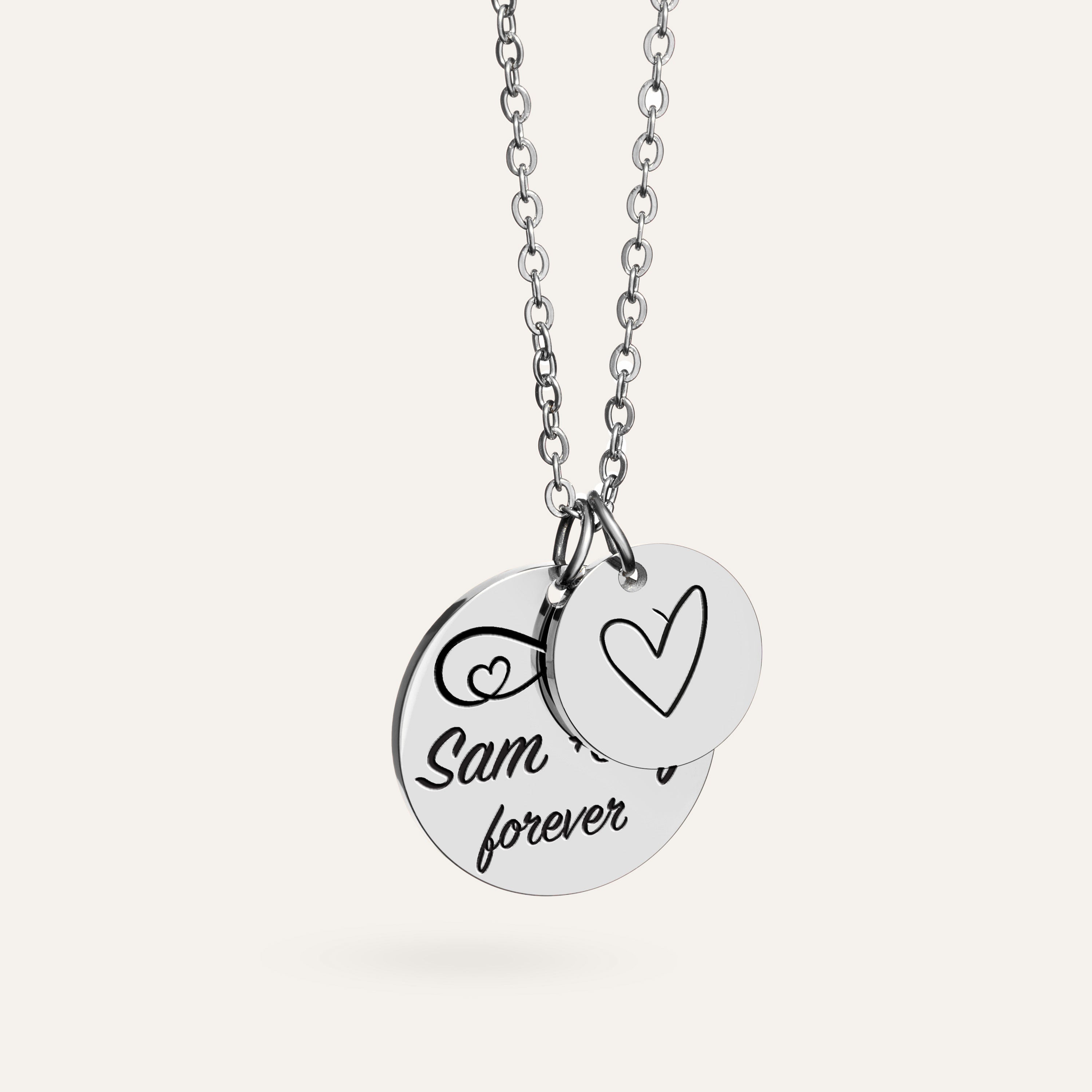 Custom Disk Couple Necklace