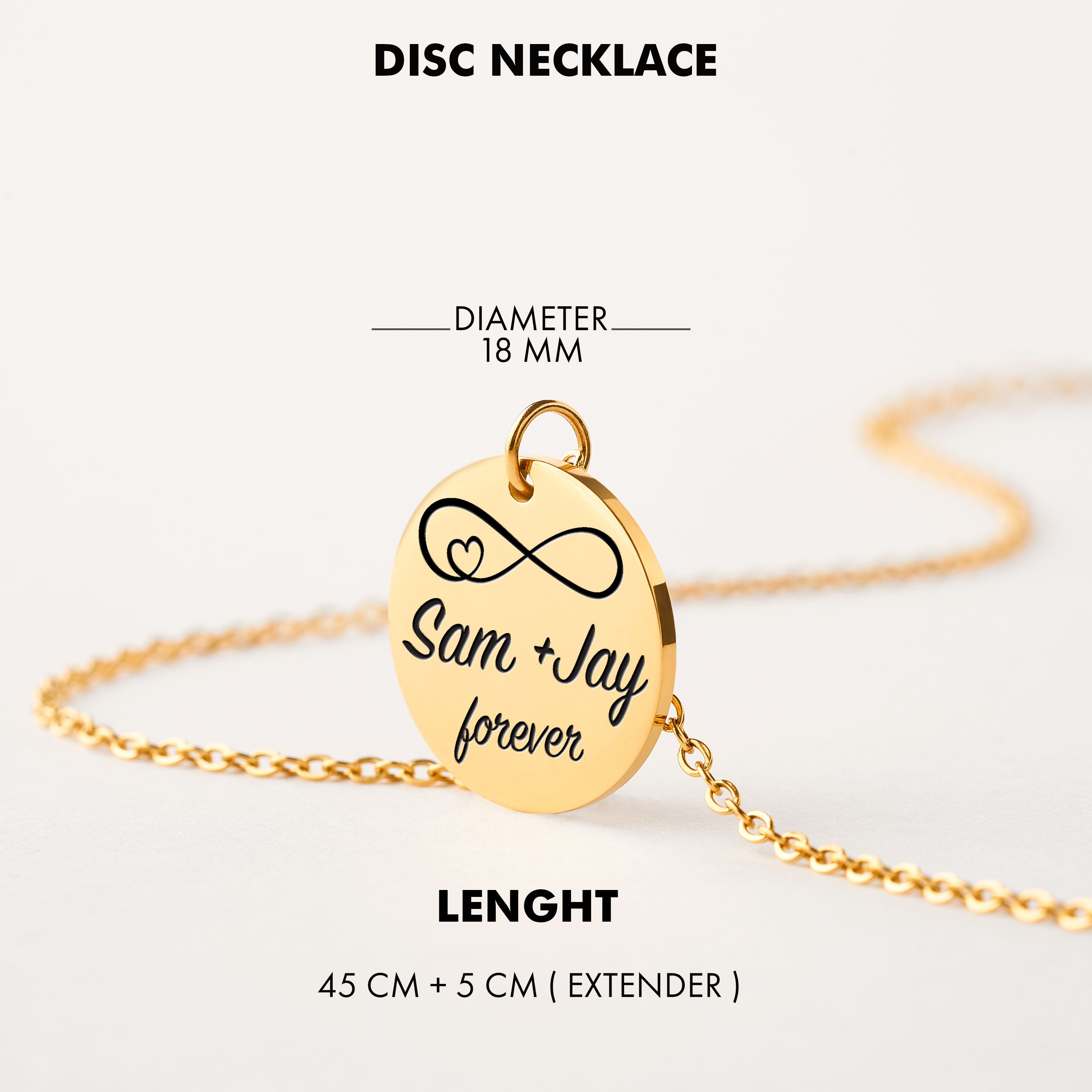 Custom Disk Couple Necklace