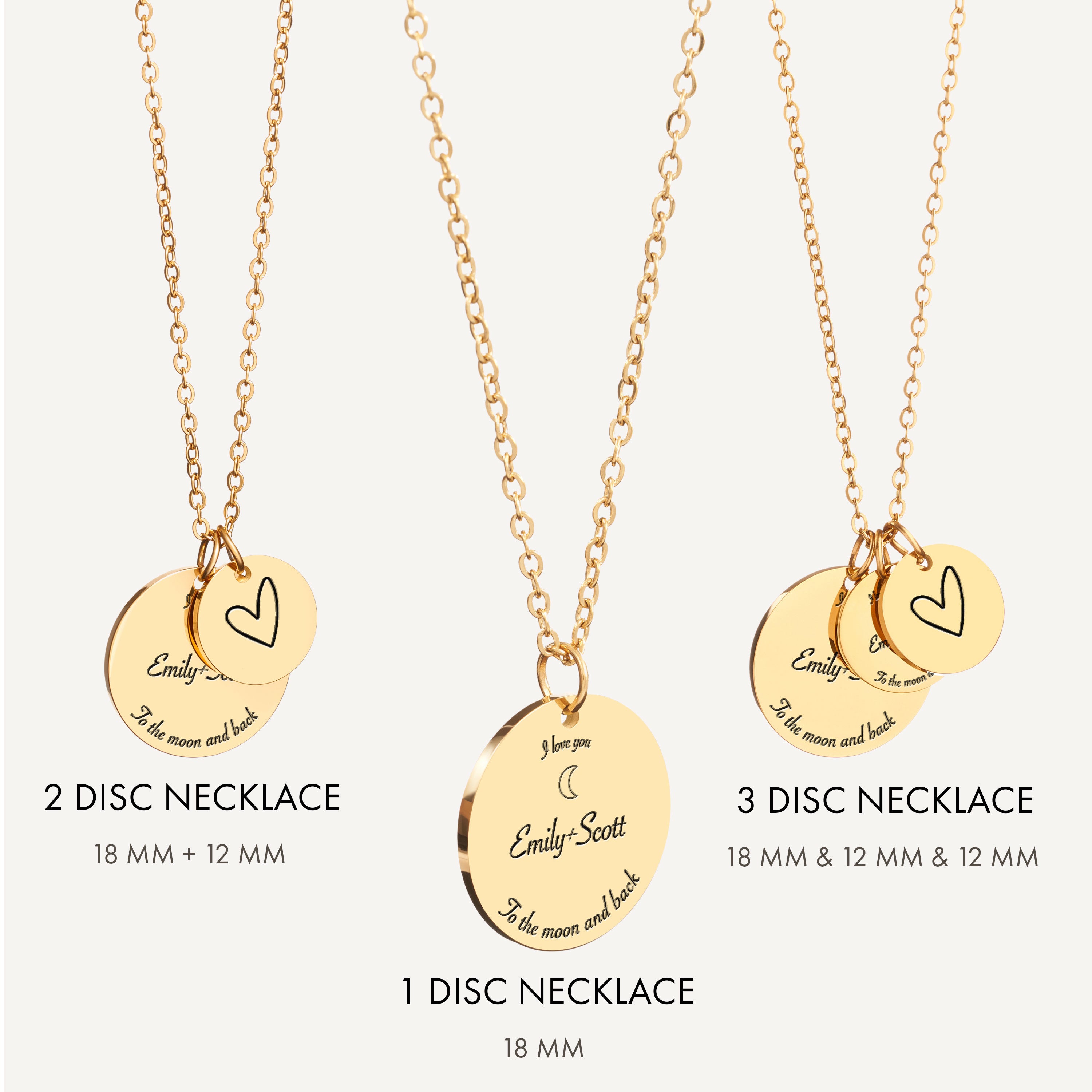 Custom Disk Couple Necklace