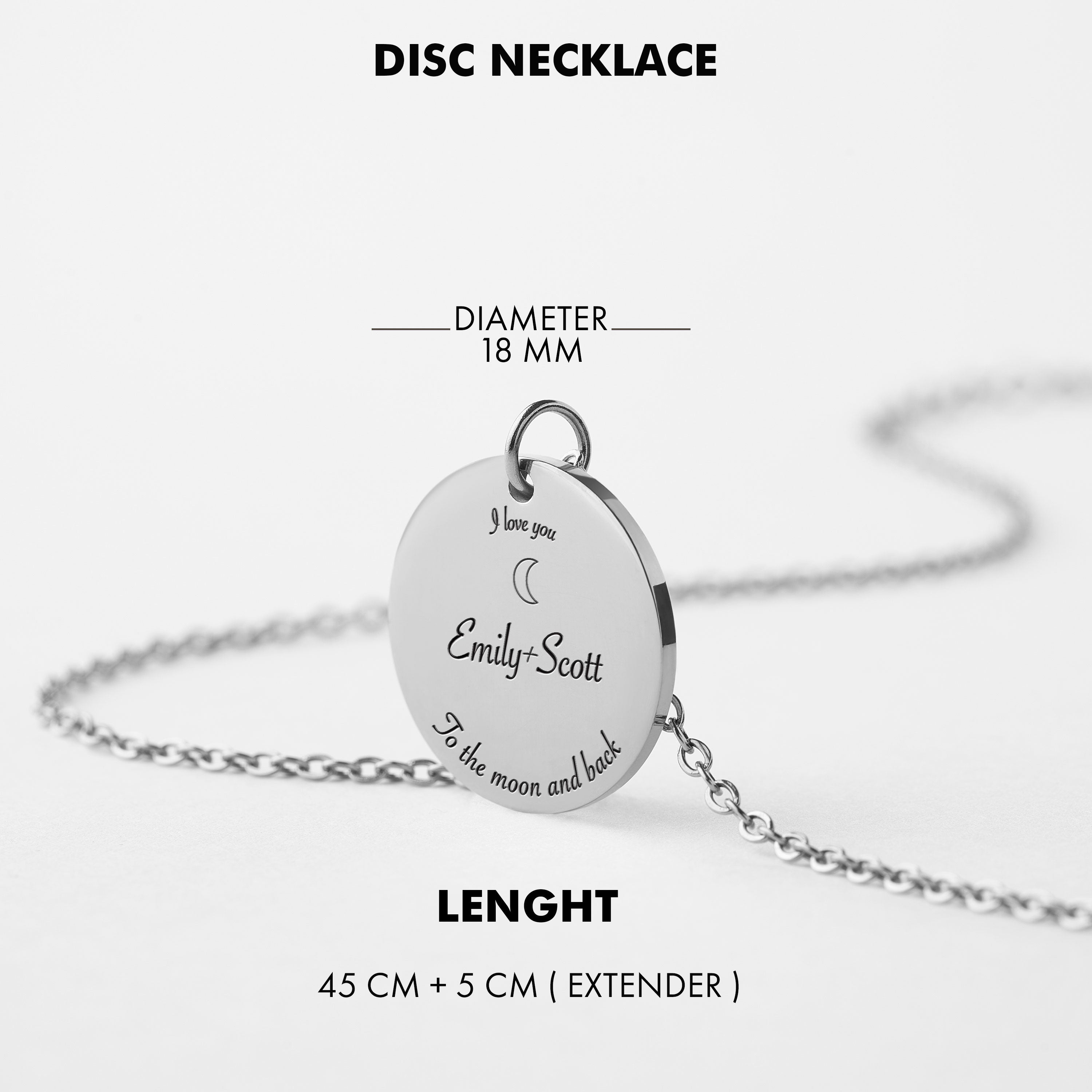Custom Disk Couple Necklace