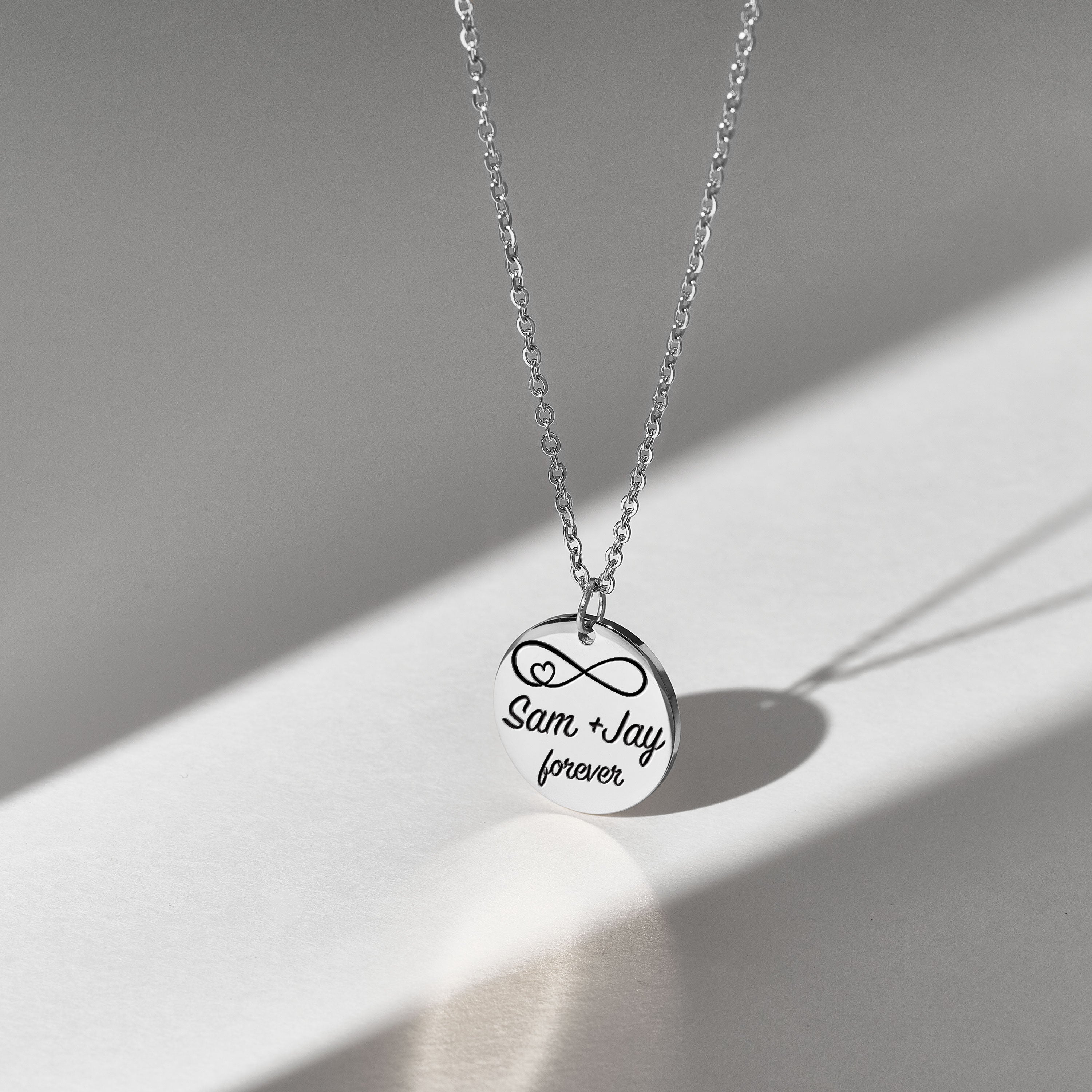Custom Disk Couple Necklace