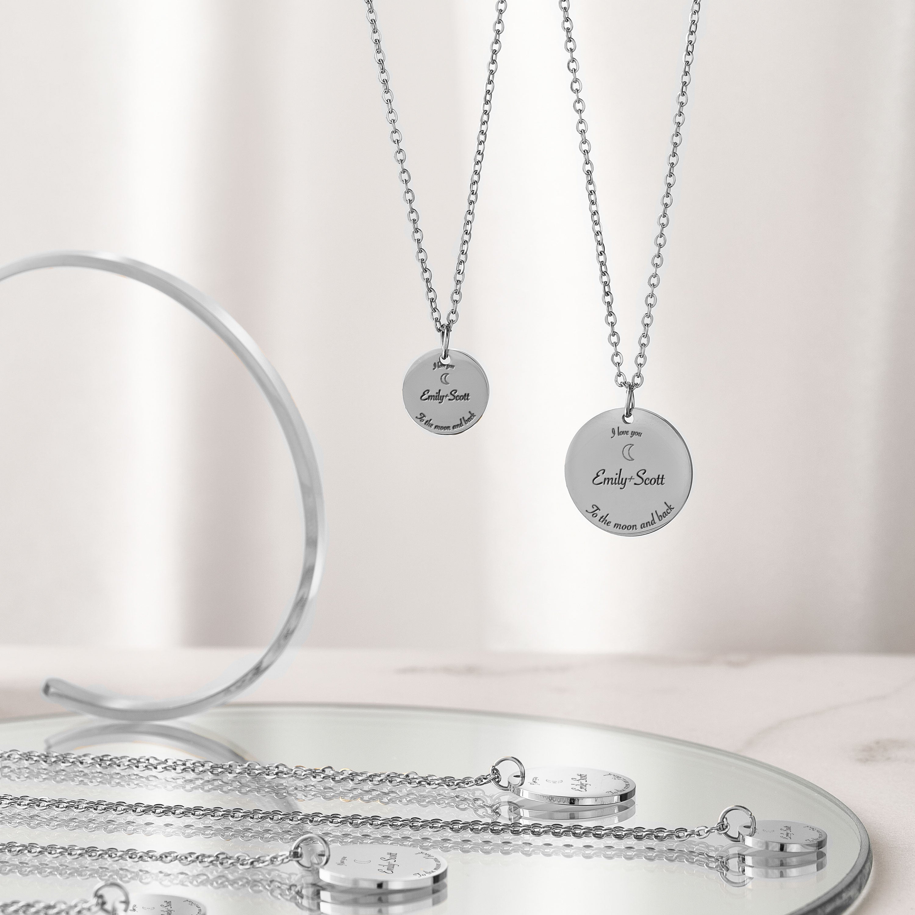 Custom Disk Couple Necklace