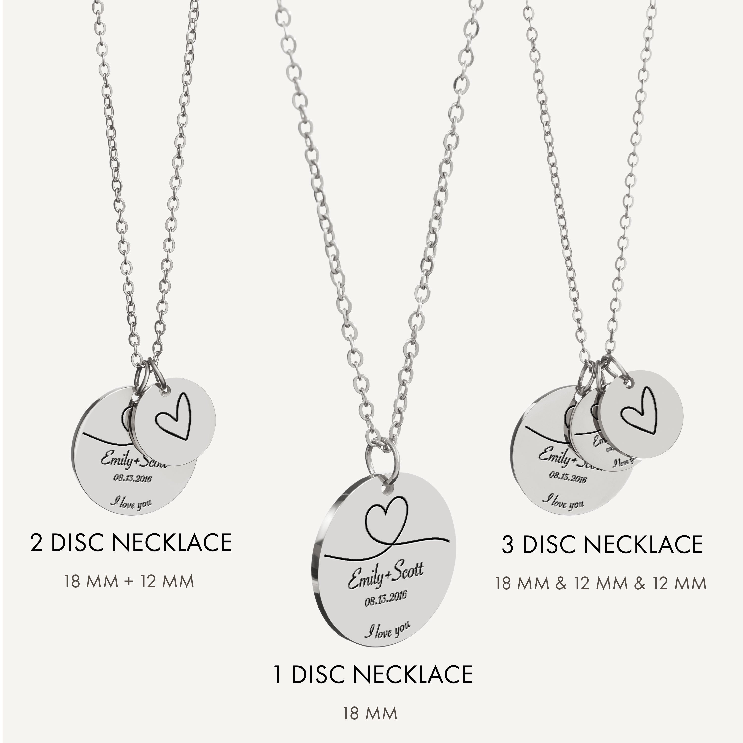 Custom Disk Couple Necklace
