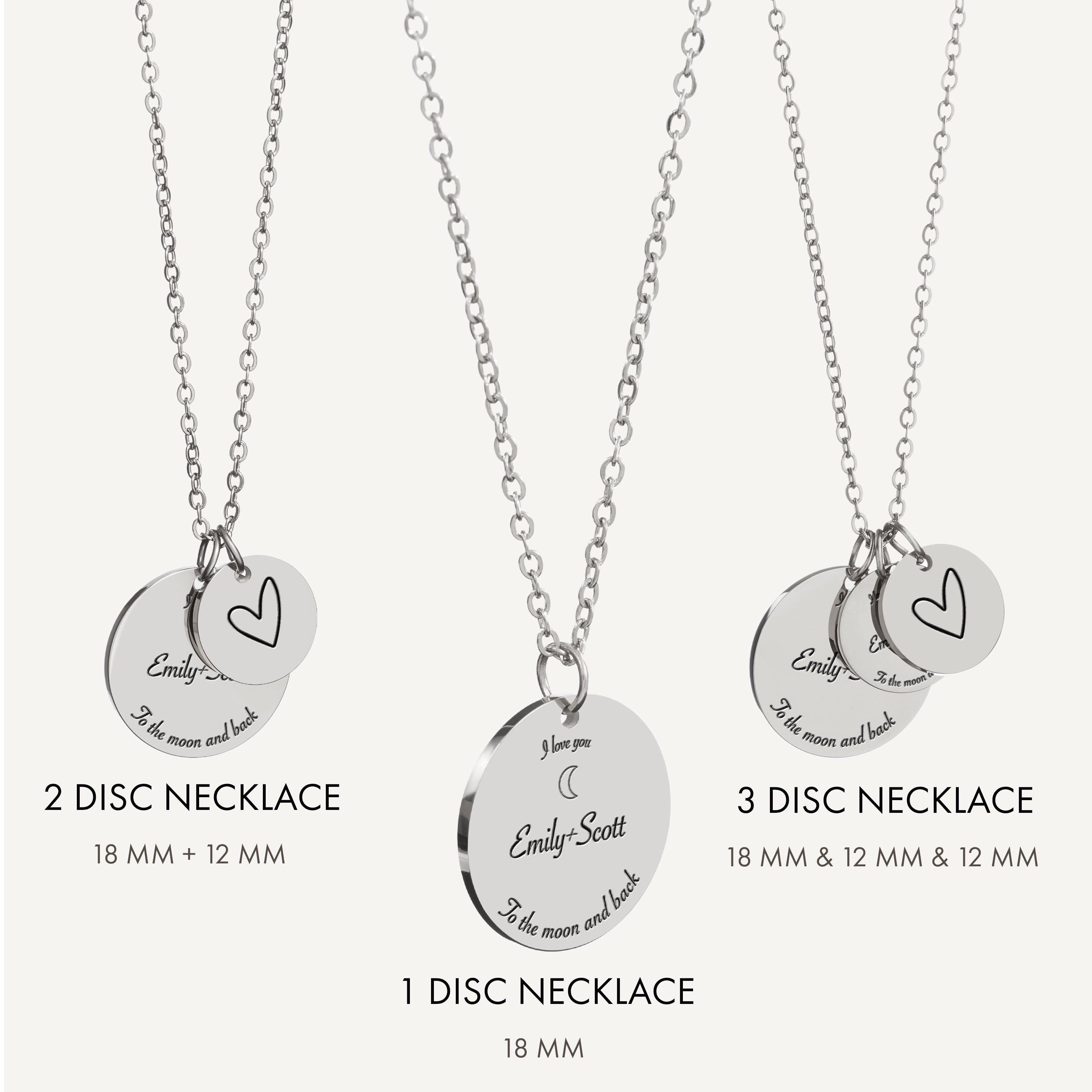 Custom Disk Couple Necklace