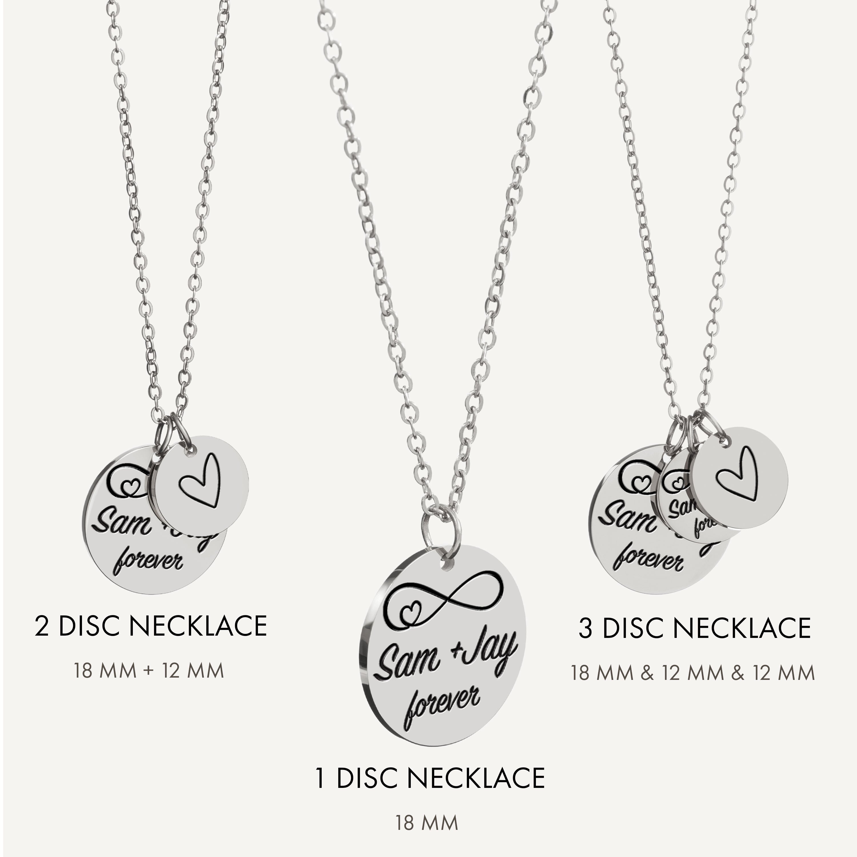 Custom Disk Couple Necklace