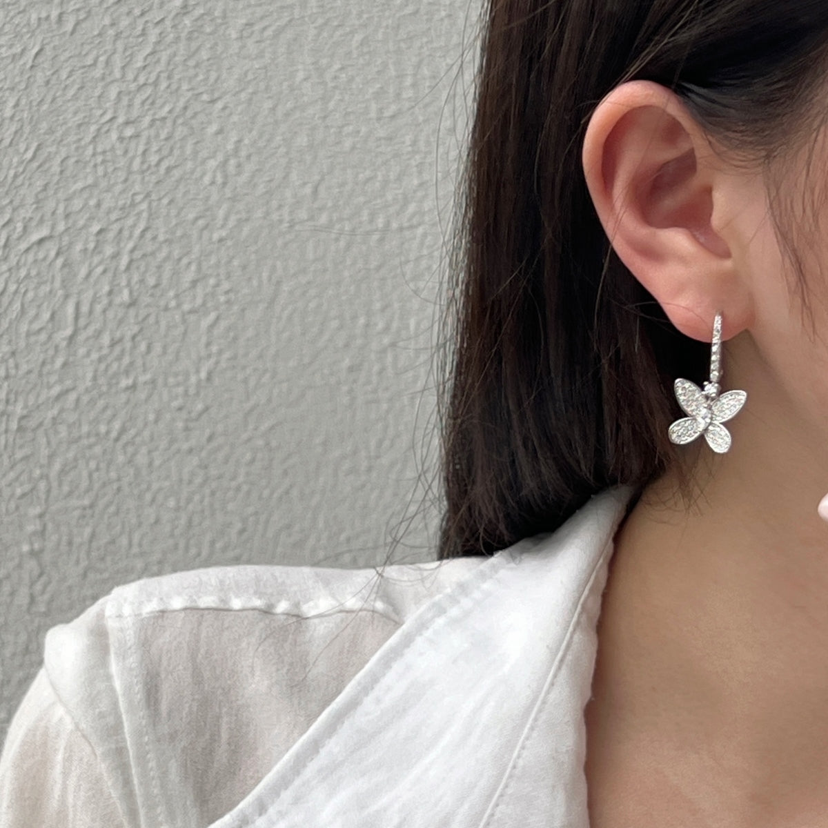 Cercei - Fluture  cu Diamante - CZ