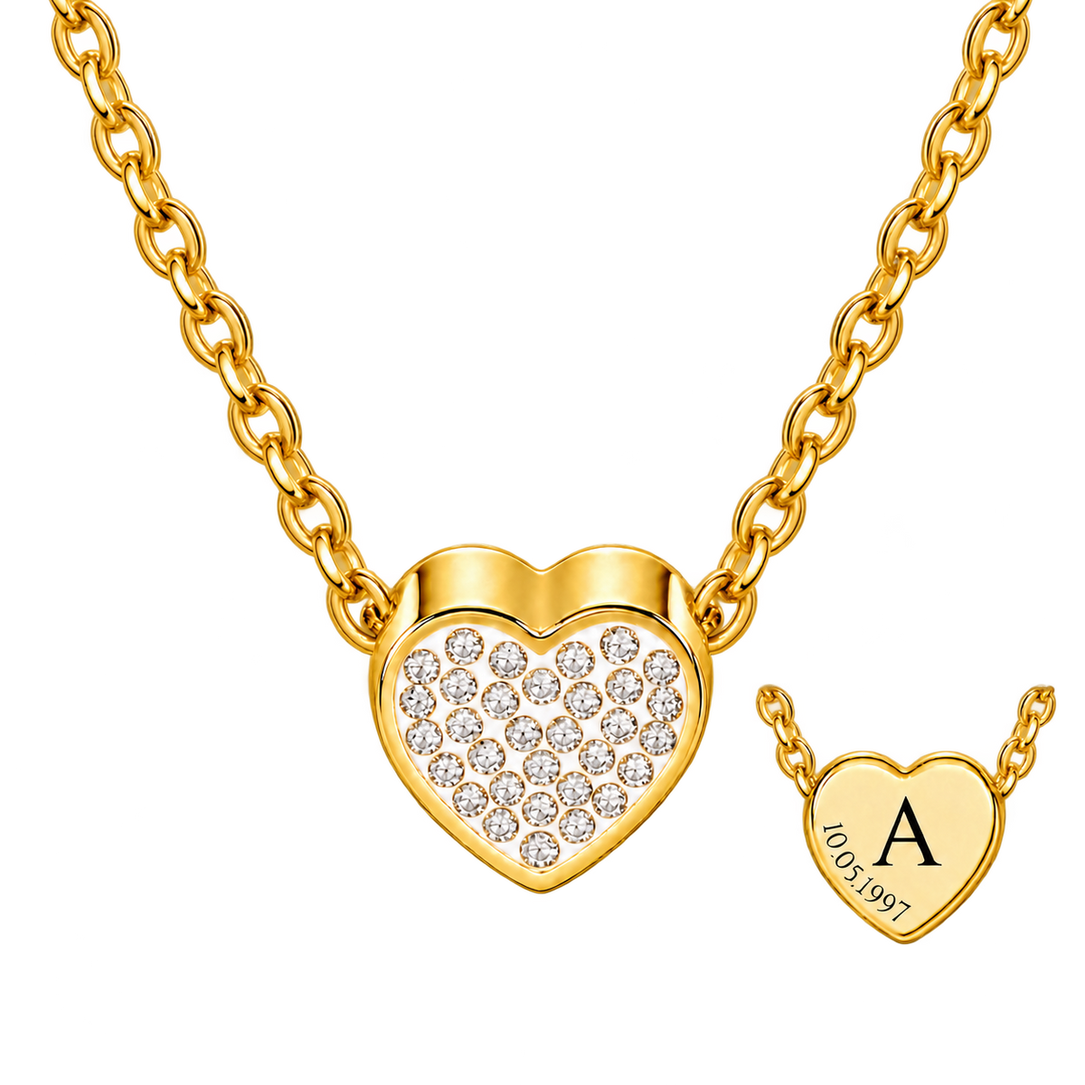 Diamond heart necklace