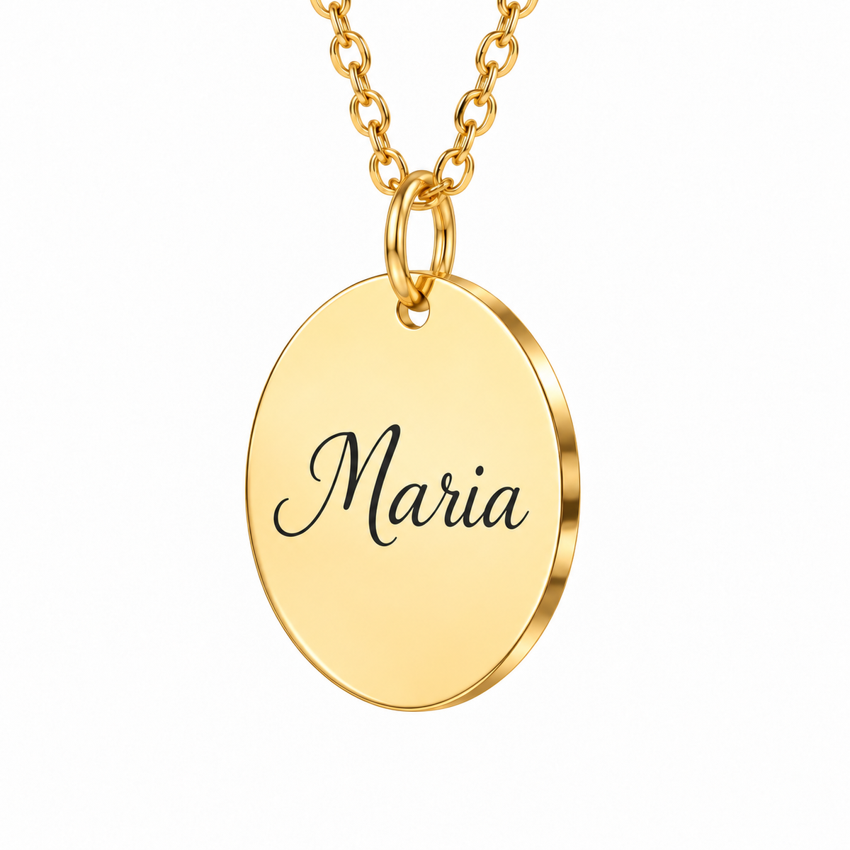 Circle necklace 18 mm - Gold