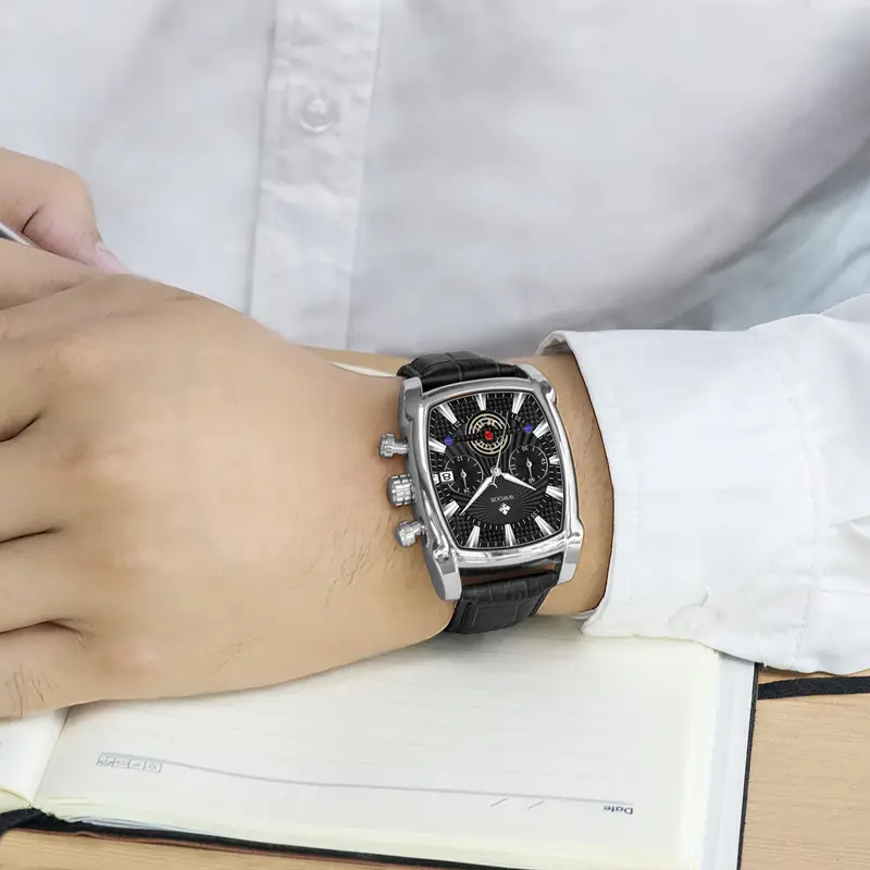 WWOR LEATHER - Argintiu - Carbon