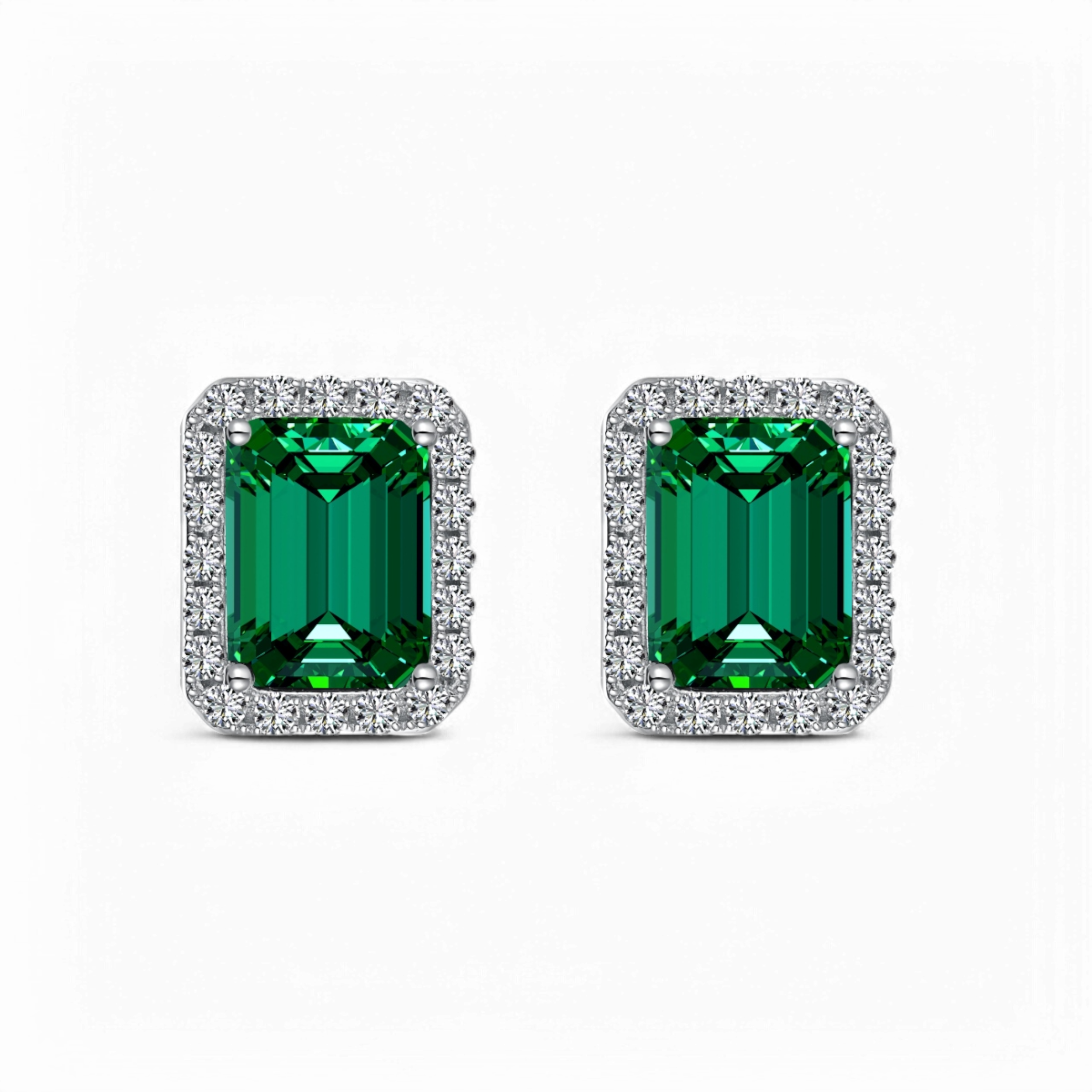 Cercei - Elegance Royale - synthetic emerald - CZ