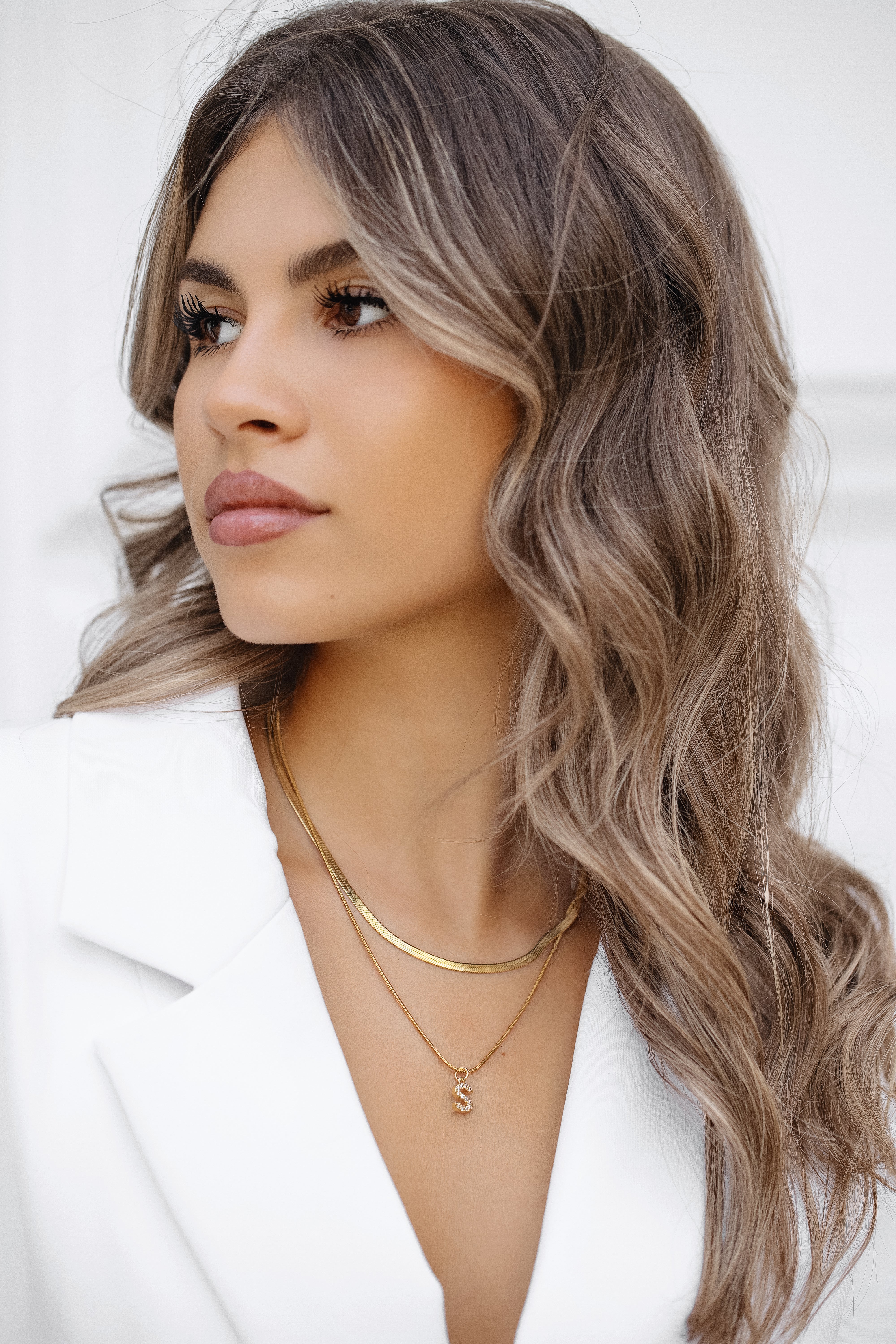 Colier dublu cu inițiale