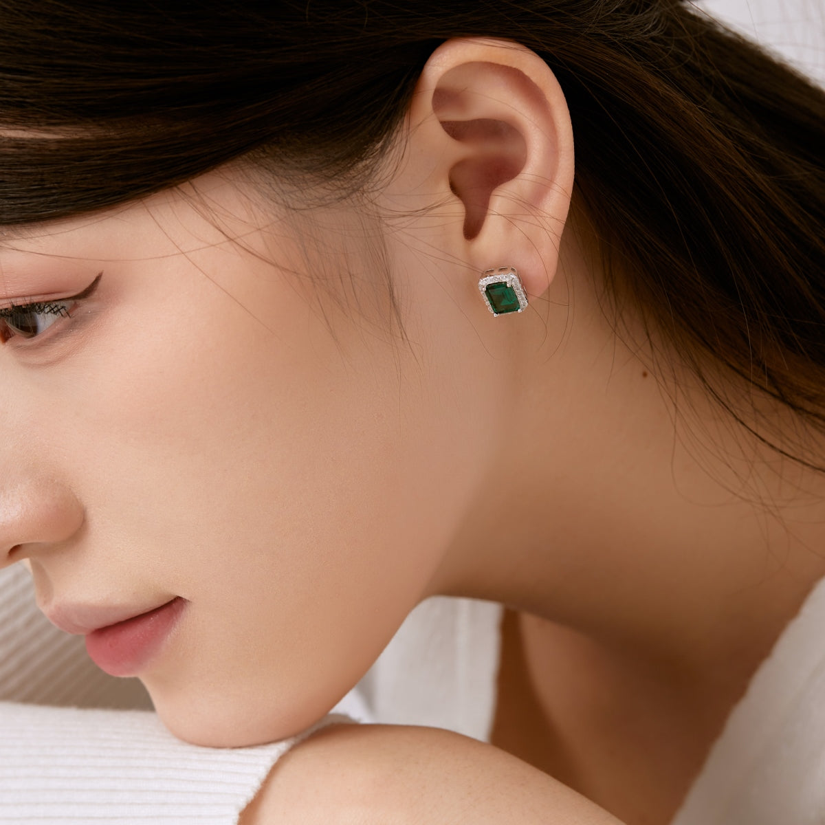 Cercei - Elegance Royale - synthetic emerald - CZ