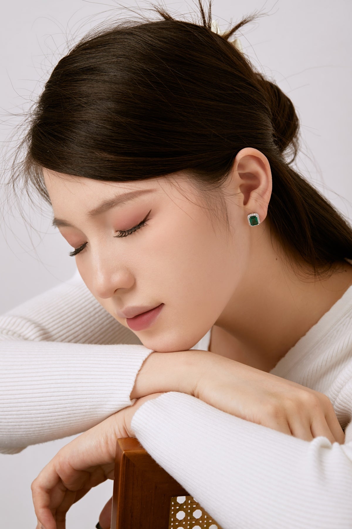 Cercei - Elegance Royale - synthetic emerald - CZ