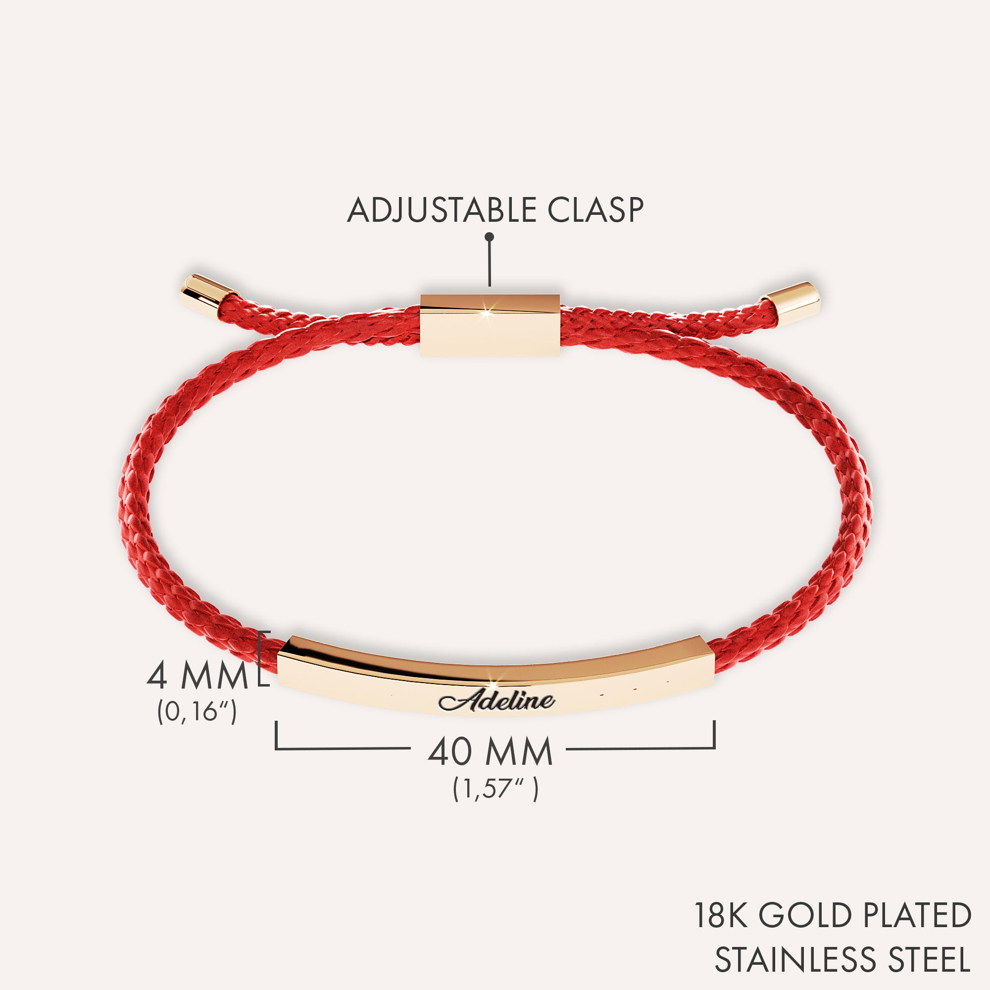 Bratara ata rosie bara