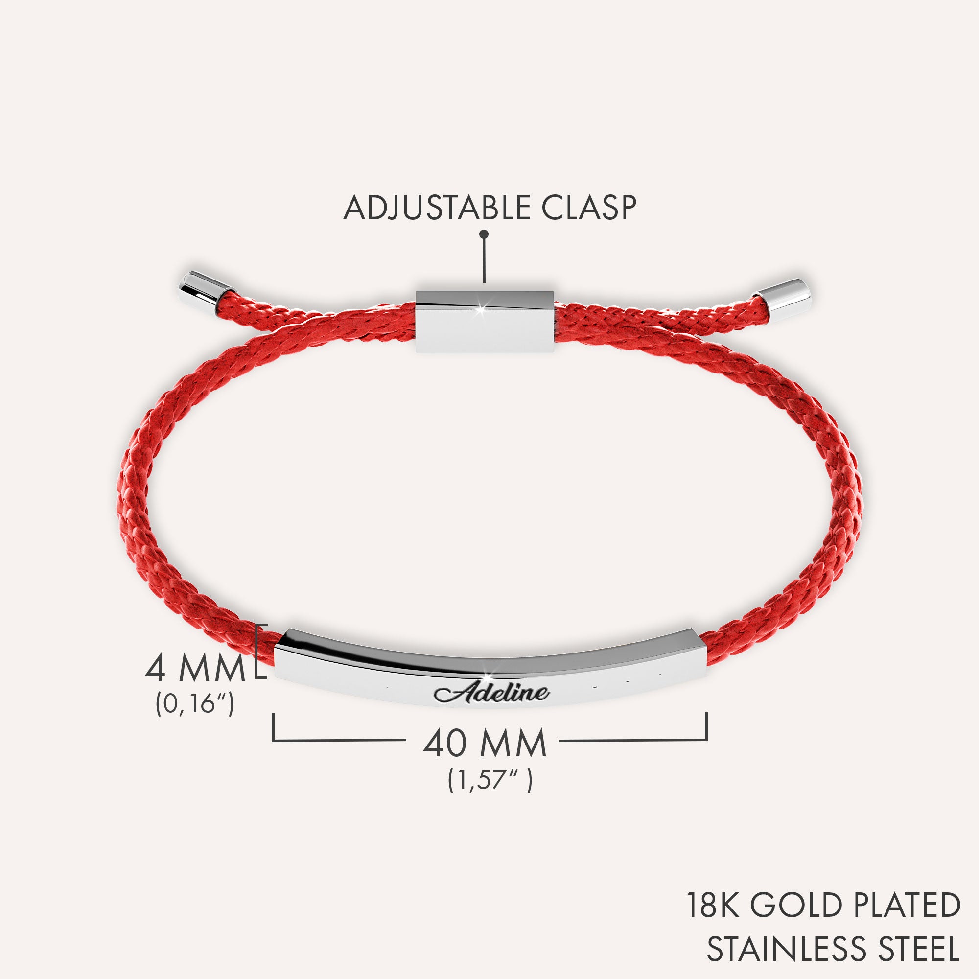 Bratara ata rosie bara