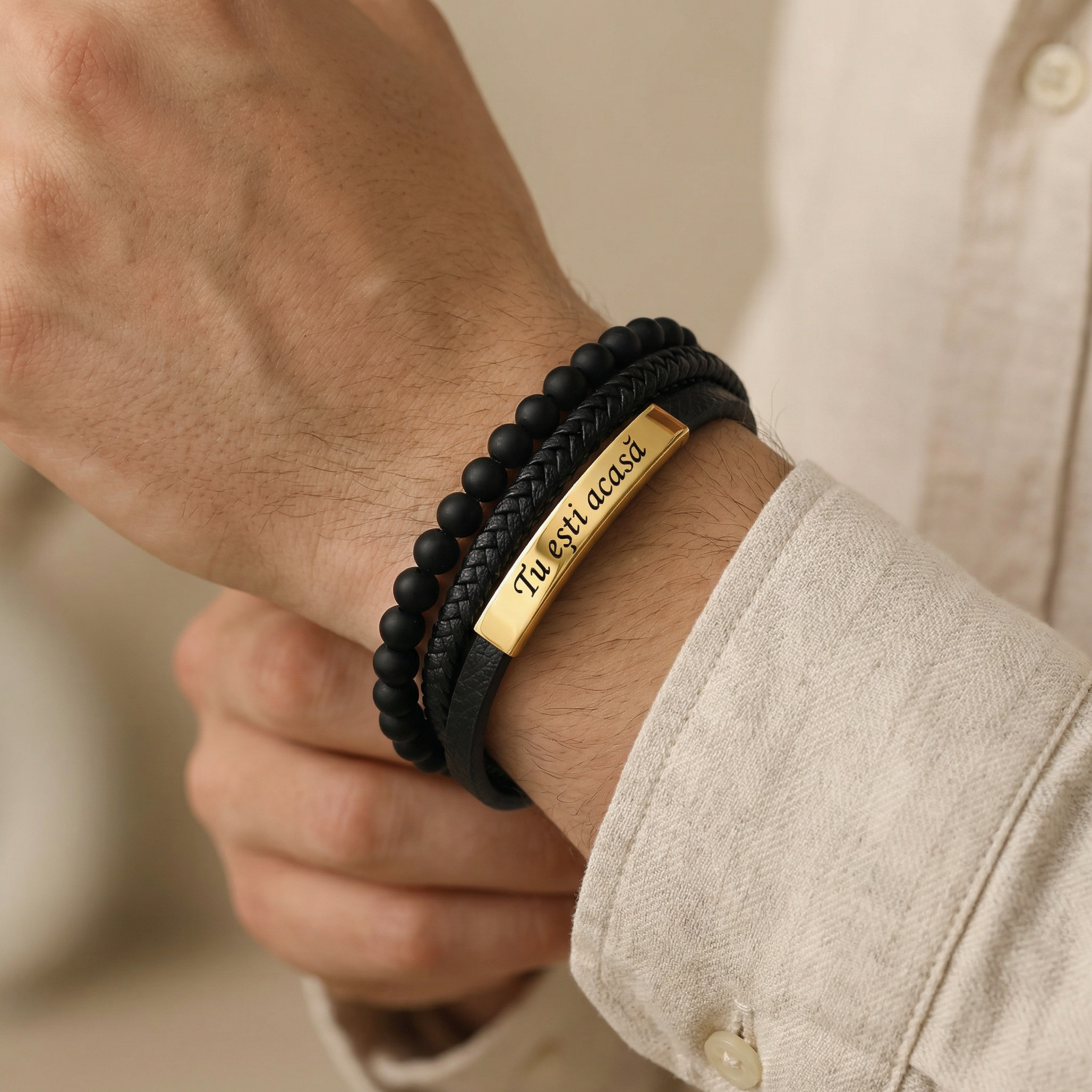 Bar with beads bracelet
