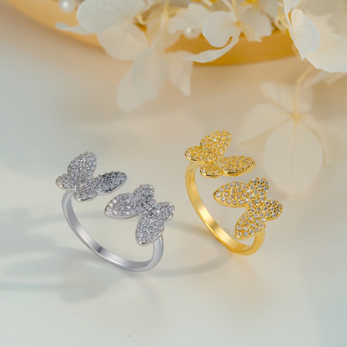 Inel - Fluture dublu - CZ