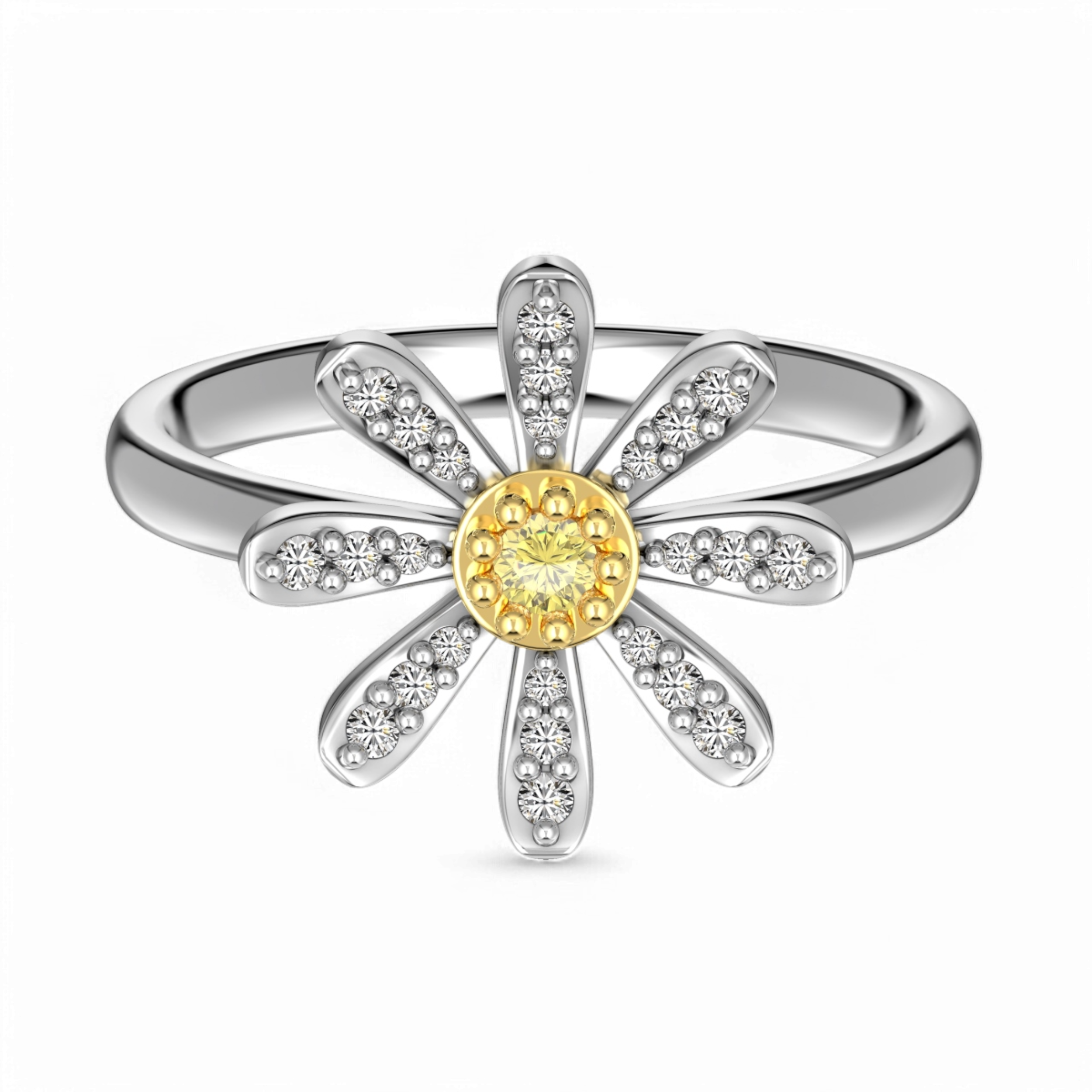 SET - Yellow Flower - CZ