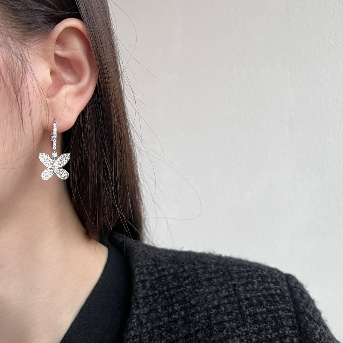 Cercei - Fluture  cu Diamante - CZ
