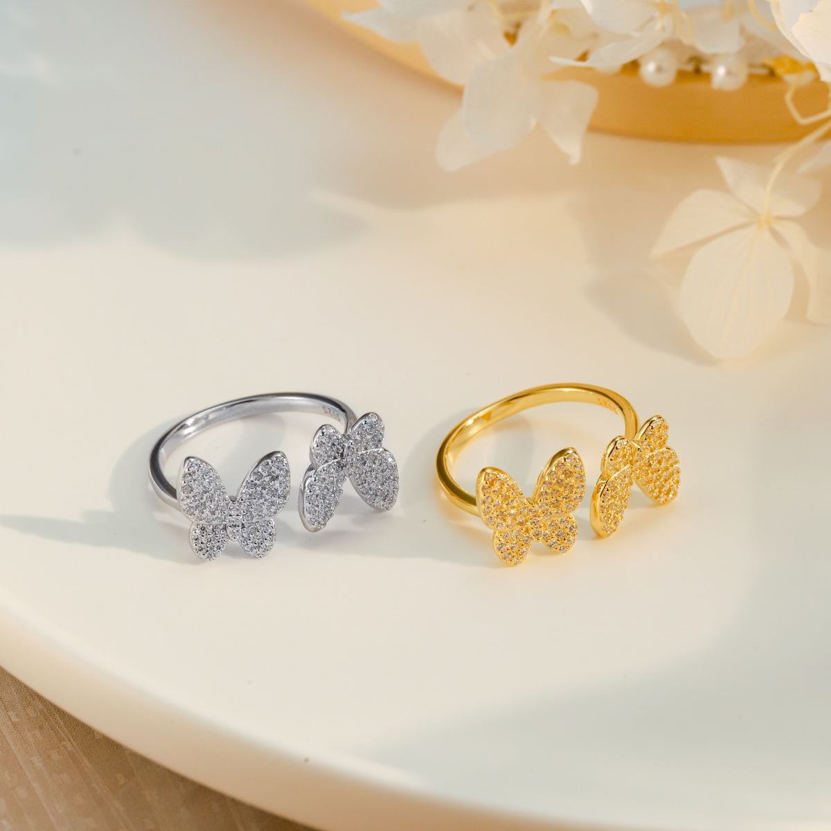 Inel - Fluture dublu - CZ