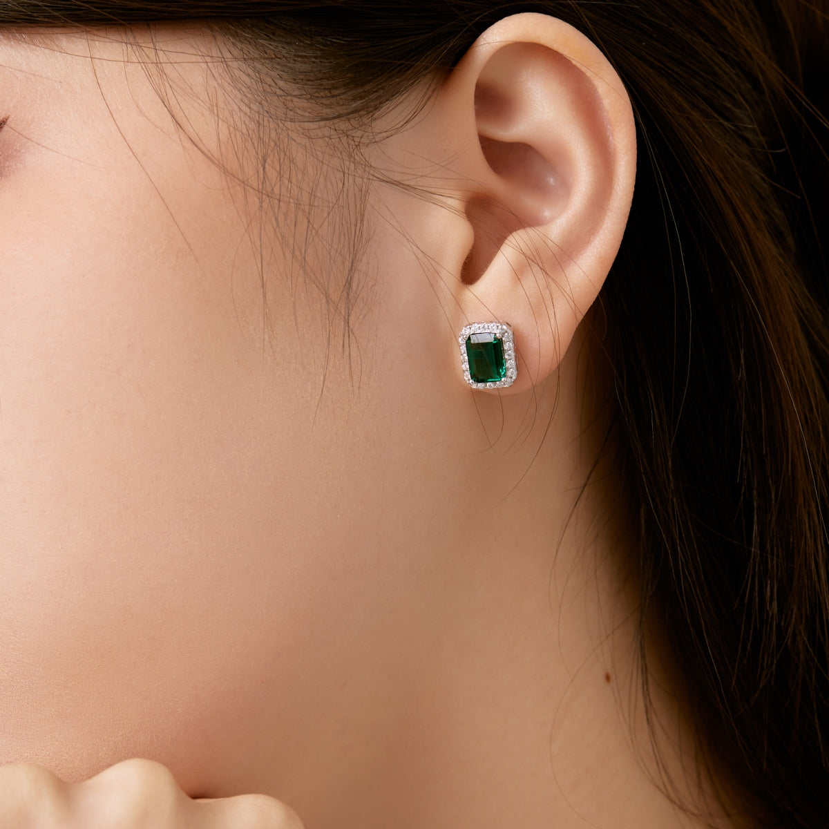 Cercei - Elegance Royale - synthetic emerald - CZ