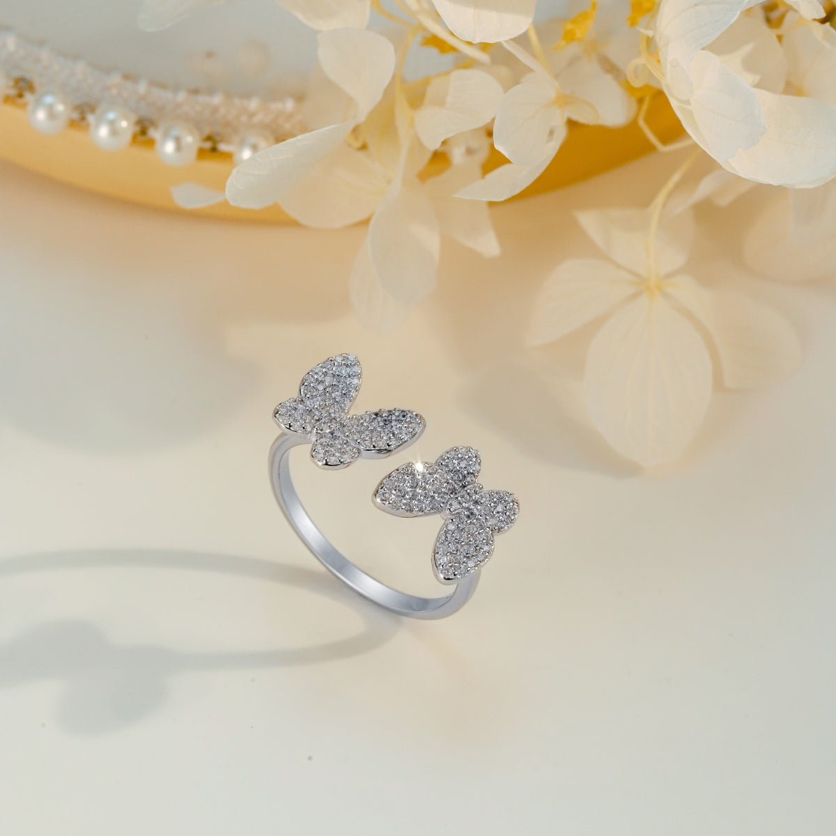 Inel - Fluture dublu - CZ