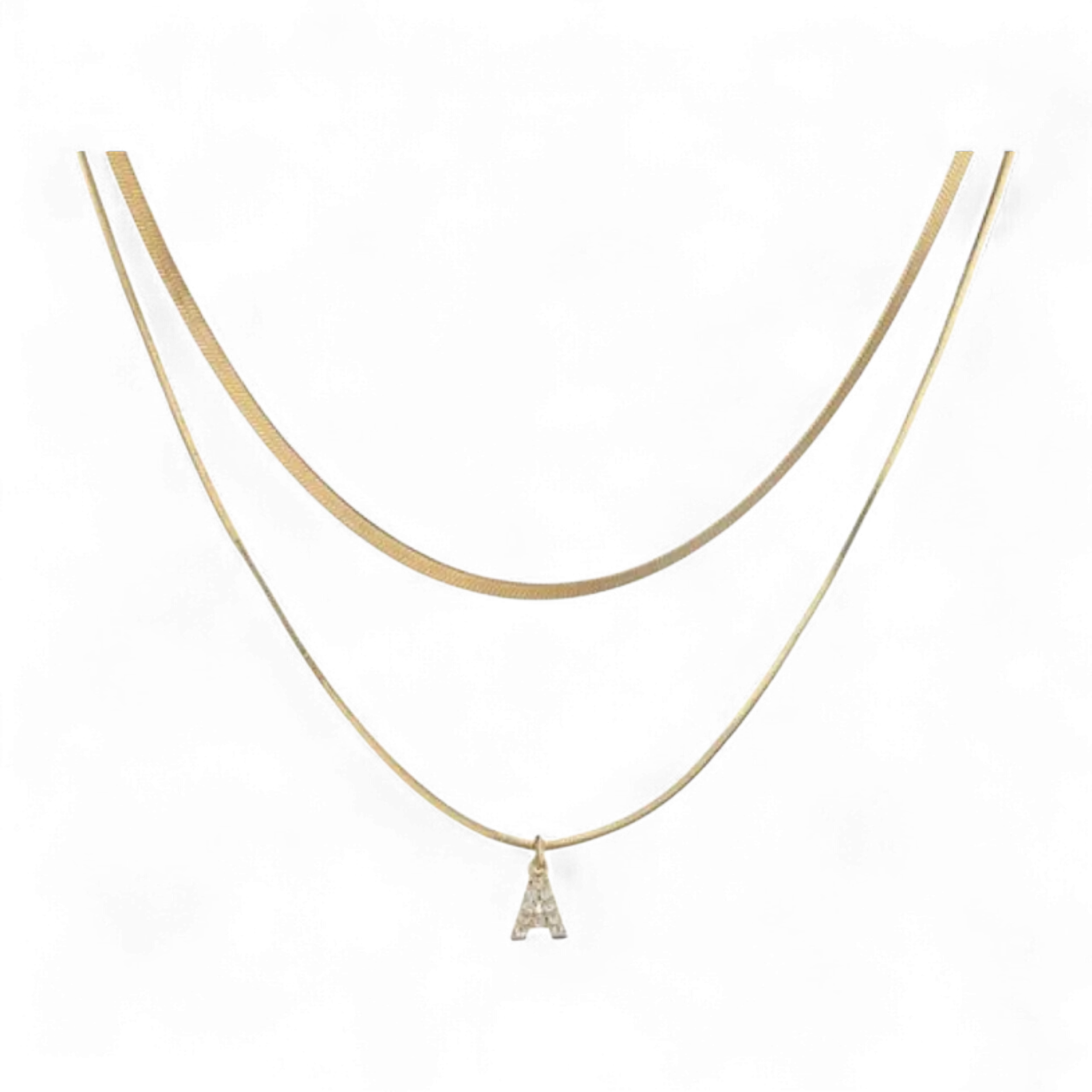 Colier dublu cu inițiale