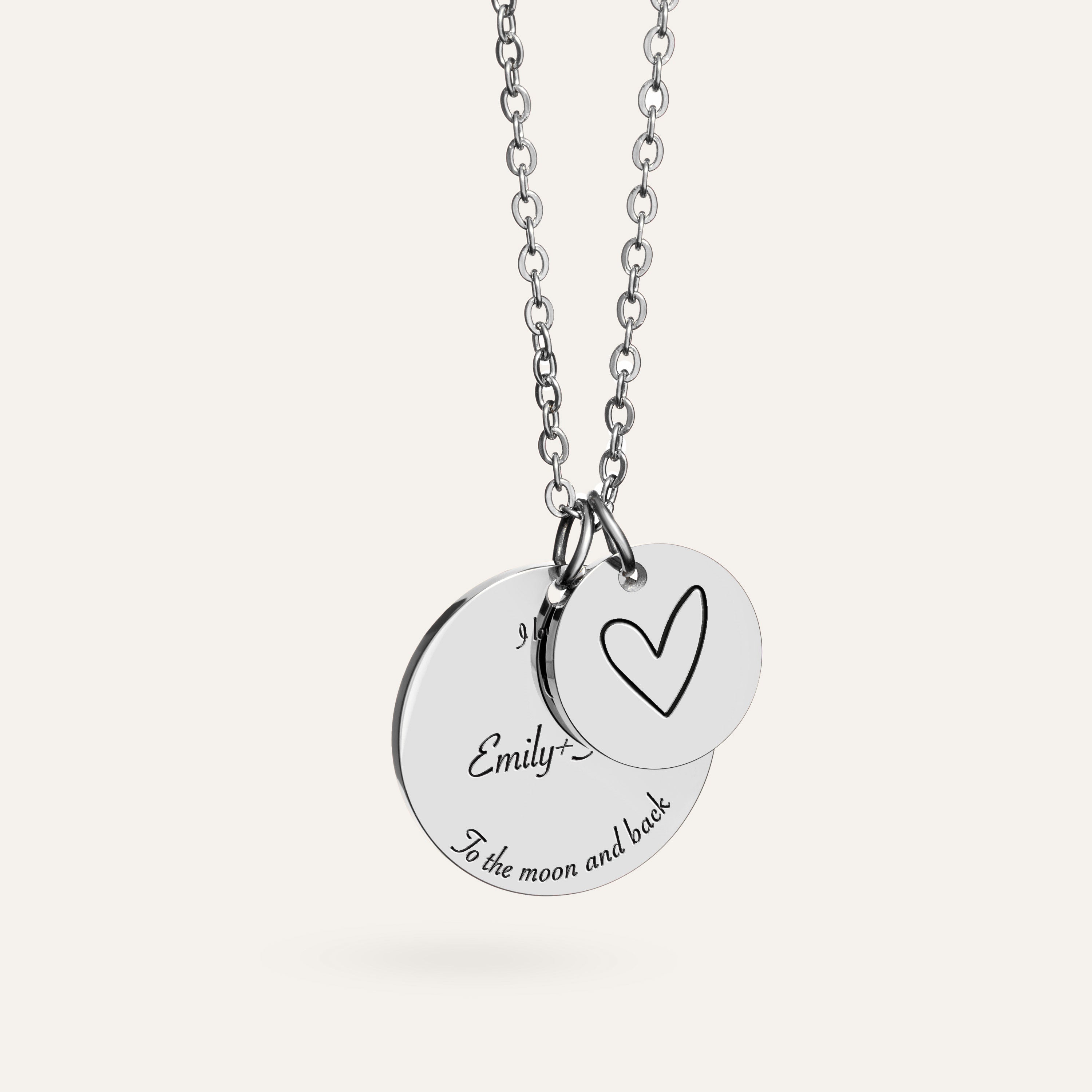 Custom Disk Couple Necklace